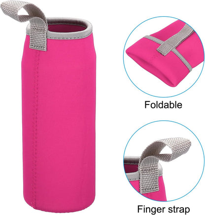 PATIKIL Water Bottle Sleeves, Neoprene Insulated Bottle Bag Holder Carrier Pouch with Finger Strap