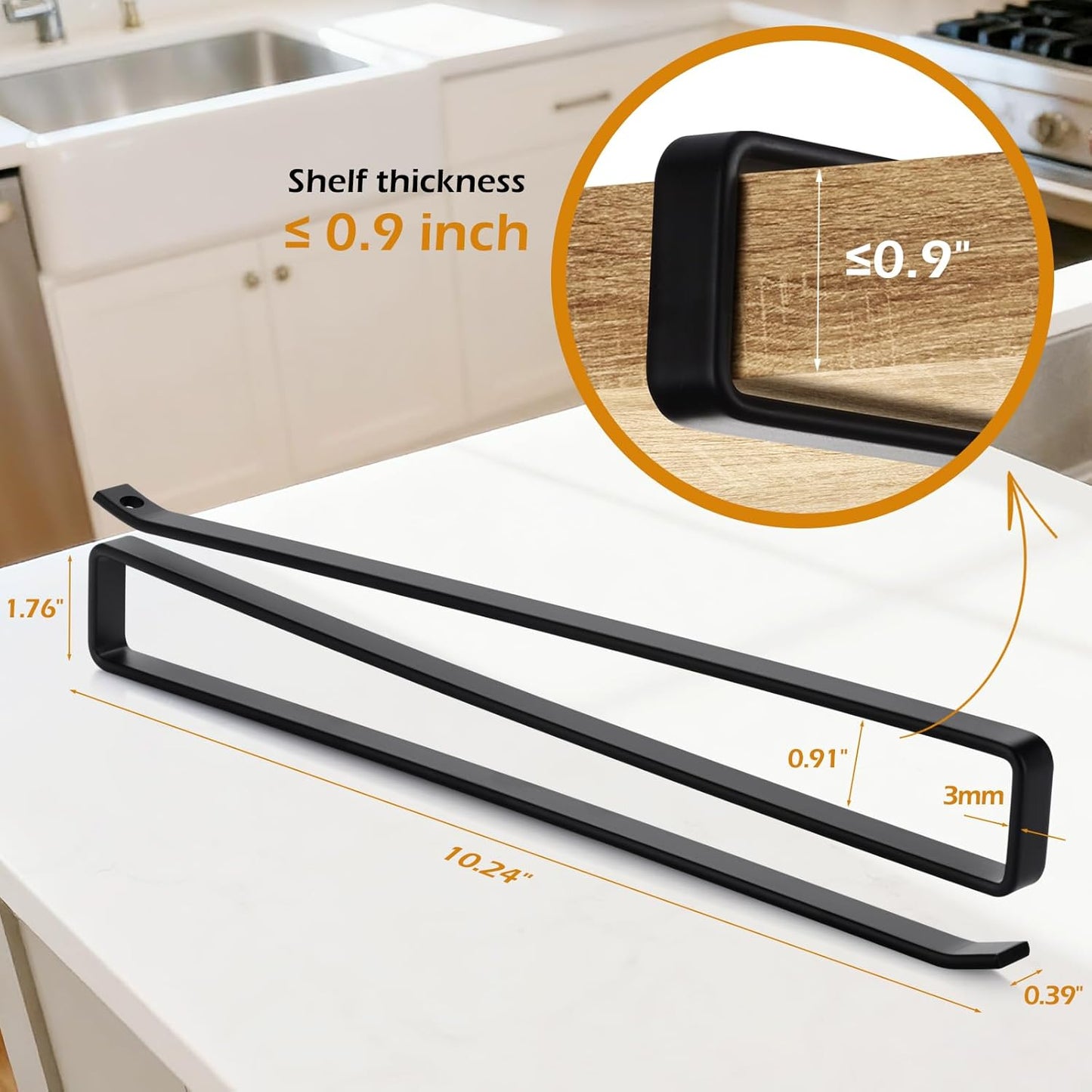 LWGFIO 2Pack Tumbler Lid Organizer, Kitchen Space-Saving Cup Holder, Organizers for Under Cabinet Storage, No Glue or Drilling Required (Black)
