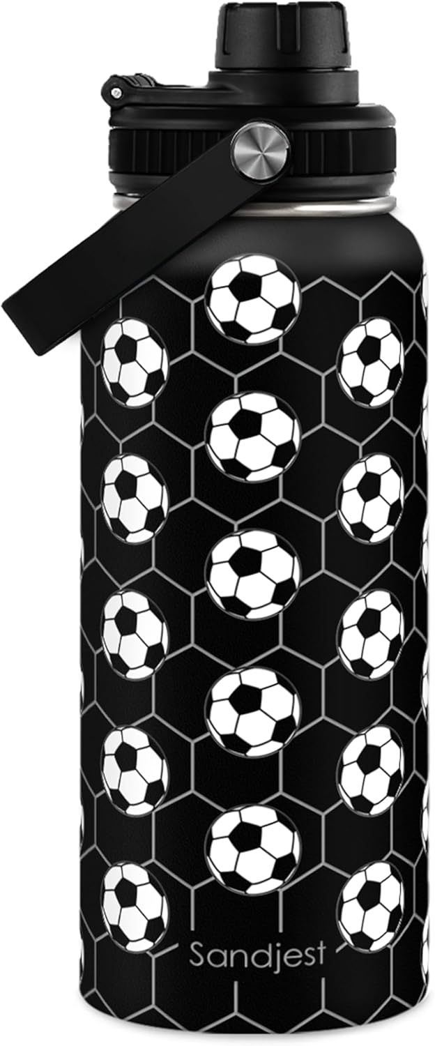 SANDJEST Gym Insulated Engraved Stainless Steel Water Bottle 32oz, Vacuum Chug Lid Travel Tumbler For Men Friends Dad Gymer Trainer, Gym Mode on, Birthday Christmas Father's Day