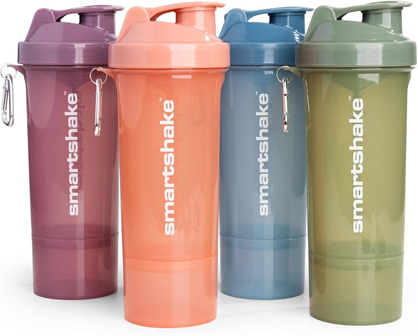 Smartshake Protein Shaker Bottle for Protein Mixes - 4 Pack - 13.5 oz | Leak Proof Shaker Cups for Protein Shakes | Blender Bottle Shaker | Protein Shaker Bottle Pack | BPA Free Shaker – Multicolor