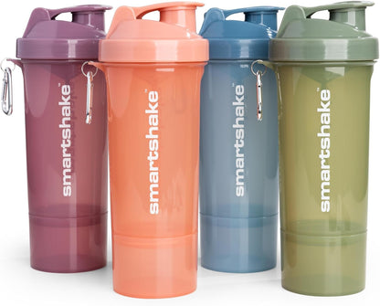 Smartshake Protein Shaker Bottle for Protein Mixes - 4 Pack - 13.5 oz | Leak Proof Shaker Cups for Protein Shakes | Blender Bottle Shaker | Protein Shaker Bottle Pack | BPA Free Shaker – Multicolor