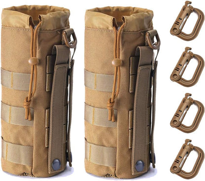 Upgraded Tactical Drawstring Molle Water Bottle Holder Tactical Pouches