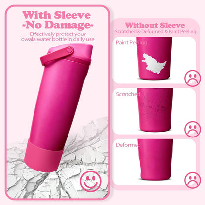2PCS Silicone Boots for Owala 30oz & 40oz FreeSip Sway Bottles & Tumblers – Non-Slip, Scratch-Resistant, Stability Enhancer for Owala Accessories (Eucalyptus Green) - Colors A