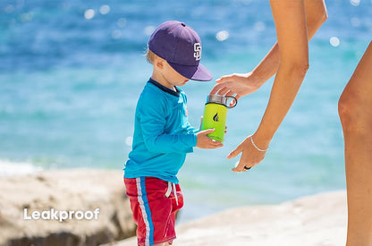 HYDRO CELL Stainless Steel Insulated Water Bottle with Straw - For Cold & Hot Drinks - Metal Vacuum Flask with Screw Cap and Modern Leakproof Sport Thermos for Adults (Neon 18oz)