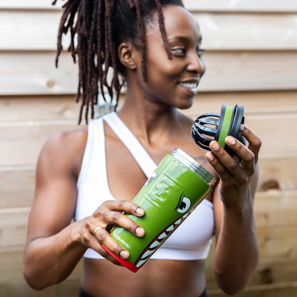 Ice Shaker Insulated Stainless Steel Shaker Bottle | 26oz, Bomber | Cold for 30+ Hours | Insulated Cup with Twist-on Agitator | Odor-Free Bottle for Protein Shakes, Water, Smoothies, Cocktails