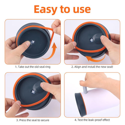 BOXOB 4pcs Gasket Replacement for Owala 40oz Tumbler, Silicone O Ring Water Bottle Ring Seal Lid Gasket Replacement Parts Accessories Compatible with Owala 40oz Stainless Steel Cup (Grey)