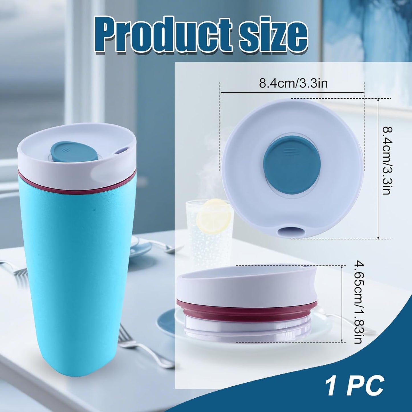 Replacement Slider Lid for Owala SmoothSip 20oz & 12oz, Top Cover Compatible with Owala 24oz Coffee Tumbler, Coffee Travel Mugs Leakproof Accessories, BPA-Free (Black Cherry)