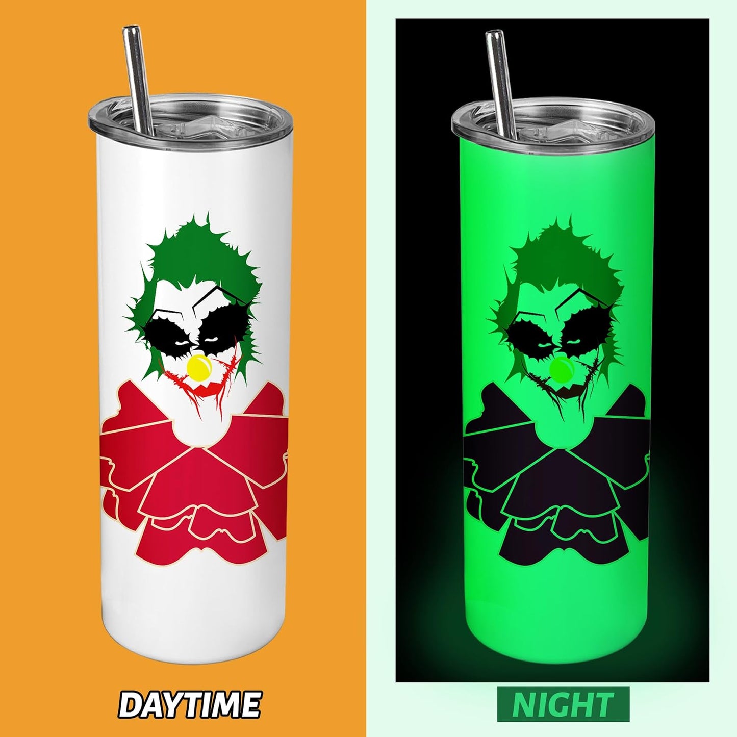 Joyclub Sublimation Tumblers Blanks 20 oz 10 Pack Skinny Straight Tumblers Bulk Stainless Steel Insulated Sublimation Cups with Lid and Straw, Gift Box