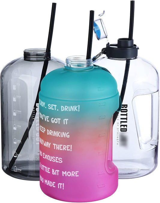 ALINK 15 inch Extra Long Reusable Black Silicone Straws, 4-Pack Flexible Straws for Stanley 40 oz Tumbler, 1 Gallon Water Bottle, Wine Bottle, 128 64 oz Tumbler with Brush