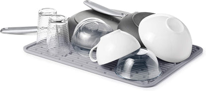 OXO 1372100 Good Grips Silicone Stemware Drying Mat, Gray