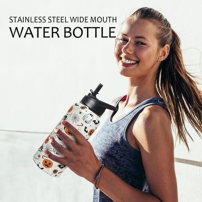 32 oz Pickleball Insulated Water Bottle with Straw - Pickleball Gym Hiking Sports Coffee Mug | Perfect Pickleball Gifts for Women, Pickleball Decor Accessories