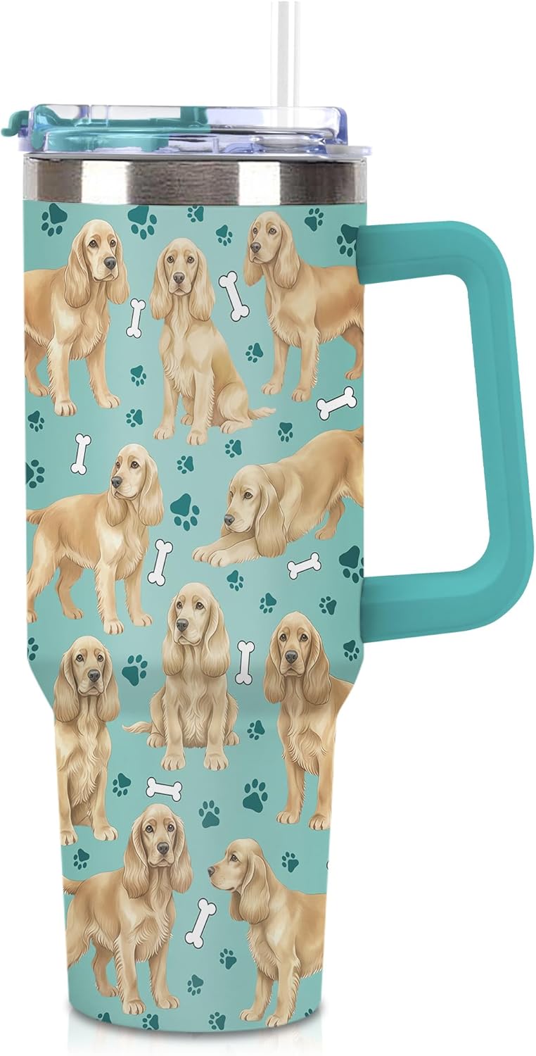 Beagle Gifts for Women Men, 40oz Stainless Steel Insulated Tumbler Travel Cup Mug, Funny and Unique Beagle Gifts for Dog Lover - Colors A