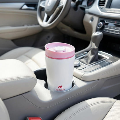 12 oz coffee tumbler Insulated coffee mug with lid Slider Insulated Stainless Steel Coffee Tumbler, Travel Mug for Hot and Iced Beverages insulated travel coffee mug (pink)