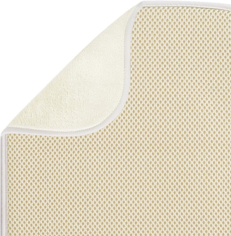 iDesign iDry Fabric Mini Kitchen Countertop Absorbent Dish Drying Mat , 18" x 9" - Black