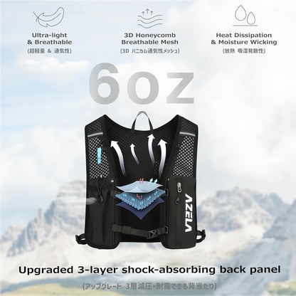 Azarxis Running Water Bottles Flask BPA Free Leakproof Hydration Vest Packs Waist Belt Replacement for Triathlon Marathon Hiking Cycling Climbing Runner