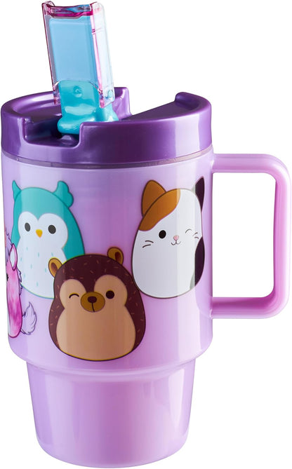 Get Trend Pokemon Kids Water Bottle with Straw 16.9 oz BPA Free Plastic Cup with Lid Reusable Tumbler Pikachu Anime Gifts for Kids (Black Pokemon)