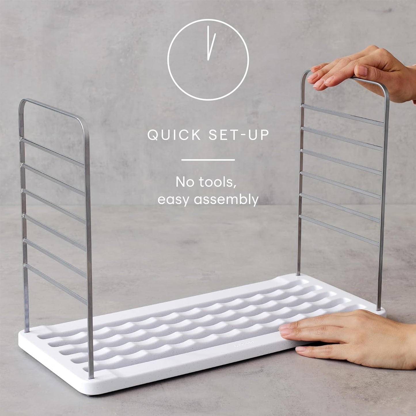 YouCopia UpSpace Water Bottle and Travel Mug Cabinet Organizer, Adjustable Storage Rack for Kitchen Organization, 3-Shelf