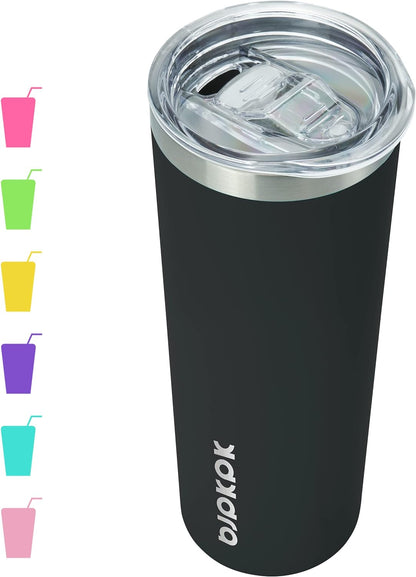 BJPKPK Skinny Tumbler with Lid 20 oz Stainless Steel Vacuum Insulated Double Wall Travel Coffee Water Tumblers Cup,White