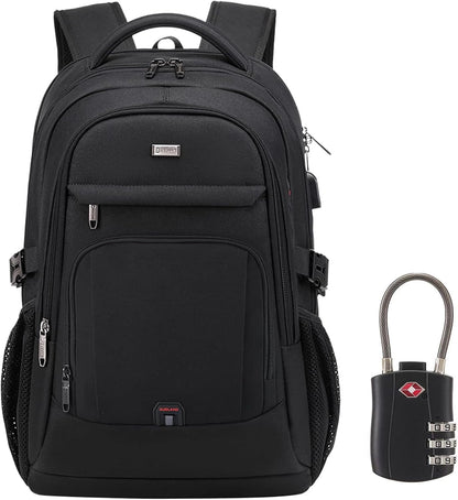 DUSLANG 17 Inch Laptop Backpack for Travel Water Resistant College Backpack for Men/Women Laptop Bag with USB Charging Port,Black - Colors B