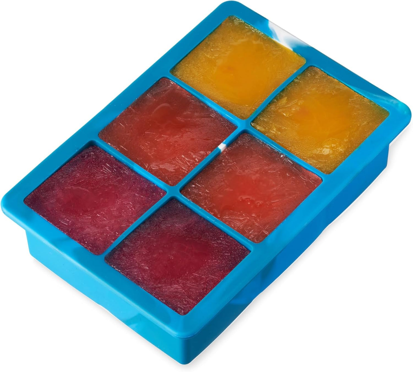 Host Ice Cube Tray, Makes Four 5-Inch Long Cubes, Durable Silicone Trays with Easy Release Design, Perfect for Water Bottles and Highball Glasses, Home Bar Accessories, Set of 1, Marble
