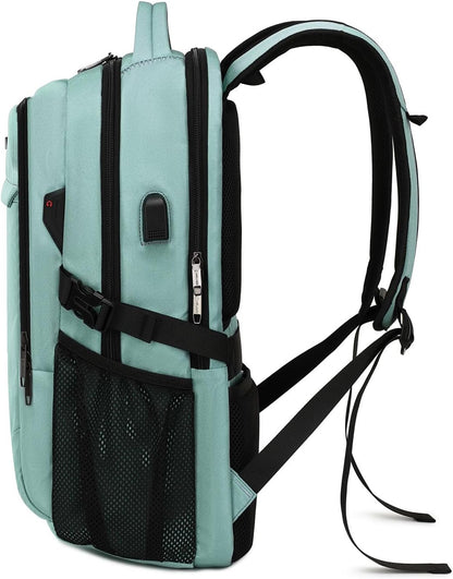 DUSLANG 17 Inch Laptop Backpack for Travel Water Resistant College Backpack for Men/Women Laptop Bag with USB Charging Port,Black - Colors B