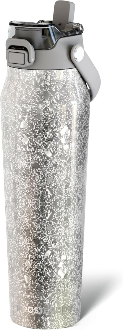 Frost Buddy 24oz Insulated Water Bottle with Straw & Chug Lid | Leak-Proof Stainless Steel | 24-Hours Cold | Sweat-Proof, Cup Holder Friendly | Ideal for Gym, Travel, Sports & Everyday Hydration - Colors B