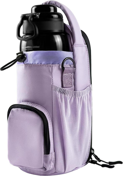 JACZZO Magnetic Gym Bag for Men and Women, Magnetic Water Bottle Holder for Gym, Small Gym Bag, Gym Gifts for Women and Men (Black, <40 OZ)