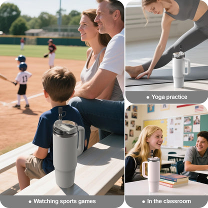 YOTIME 6Pcs Silicone Straw Covers Cap, 0.39in/10mm Straw Toppers Compatible with Stanley Cup 40 & 30 oz, Reusable Dust-Proof Cover Cap for Tumbler with Handle, Starlight