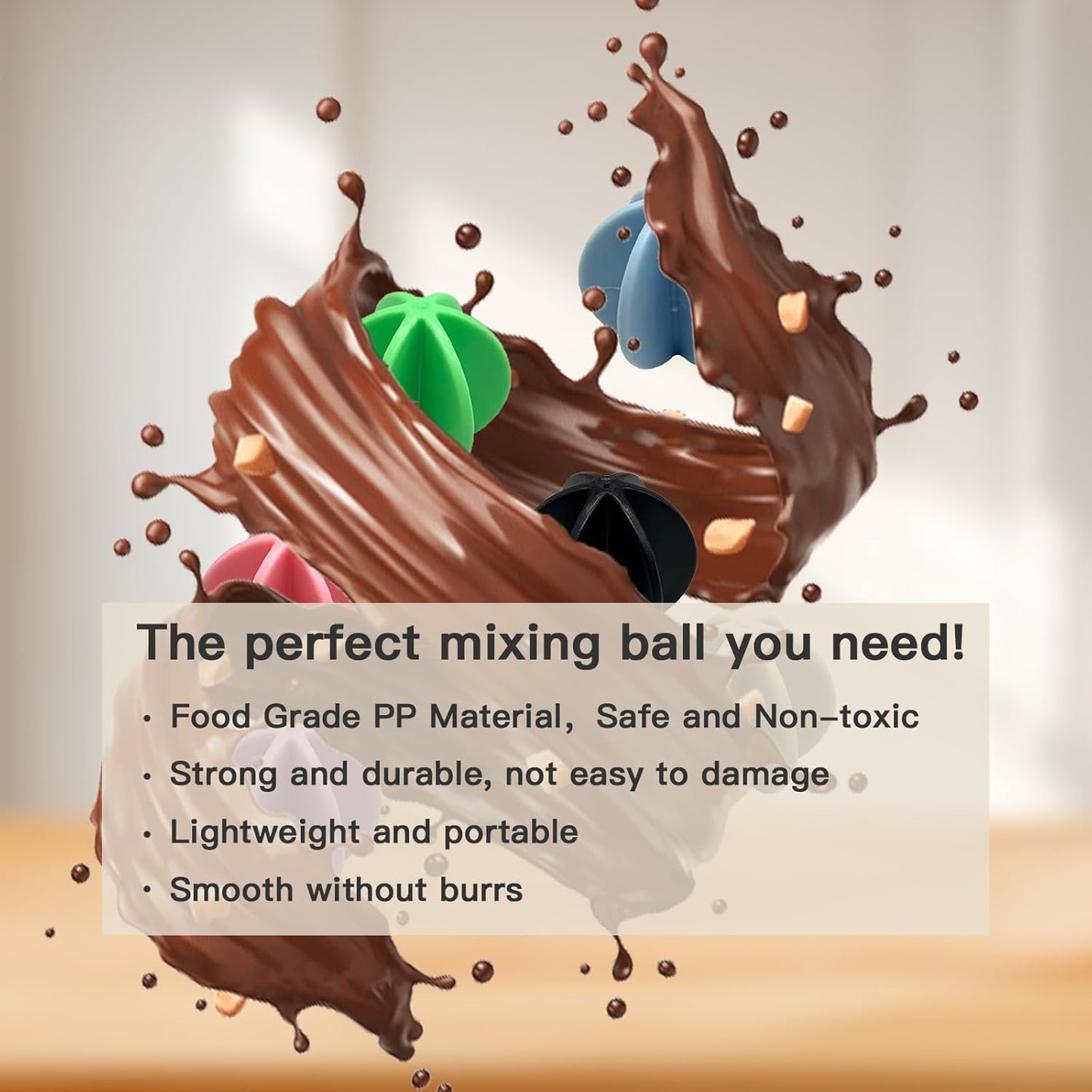 Shaker Balls 6 Pcs Protein Shaker Ball Plastic Ball Replacement Shaker Ball for Shaker,Drinking Bottle Cup, Colorful Whisk Shaker Balls for Protein Shaker Bottle (Diameter：1.5inch)