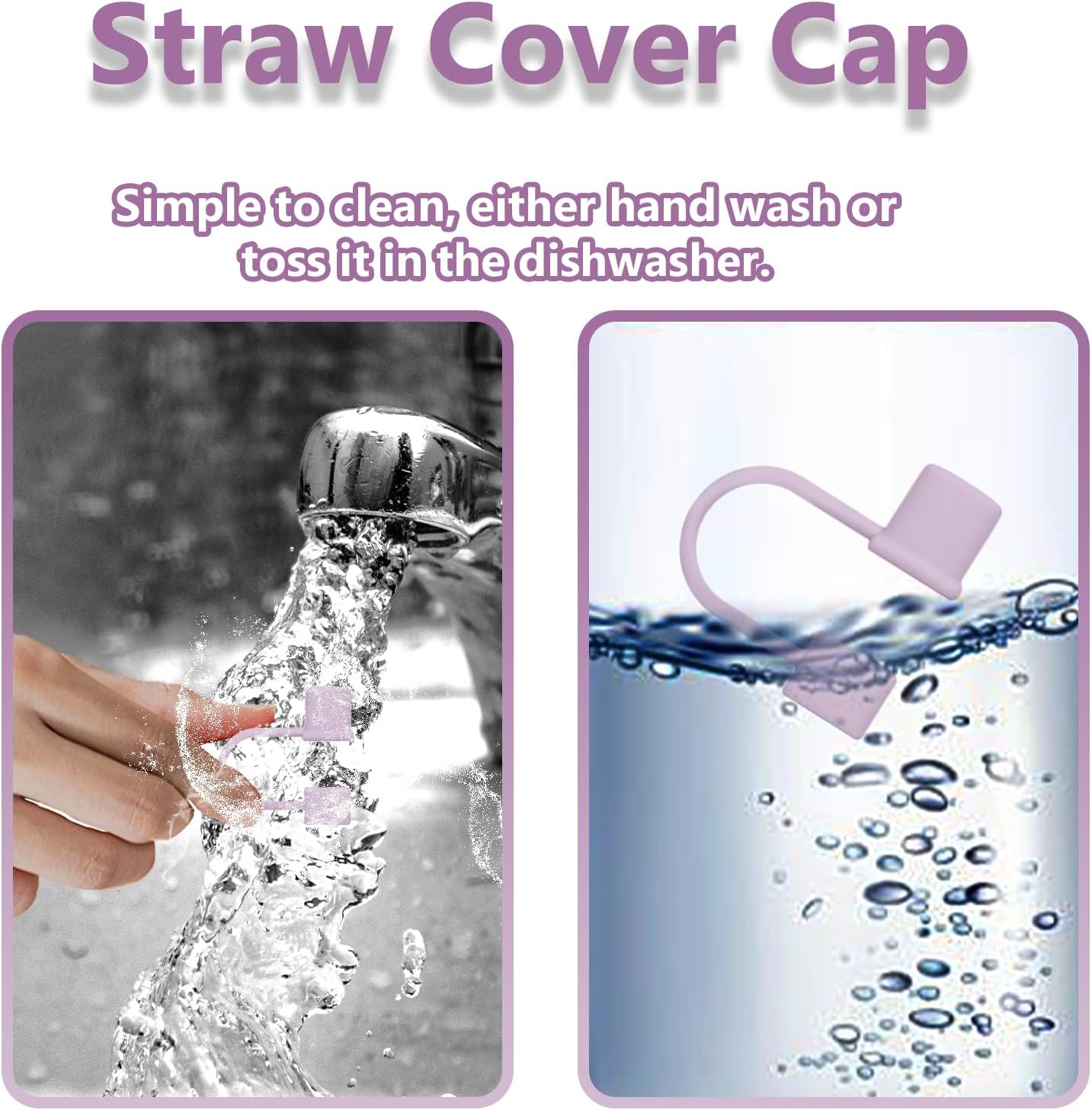7Pcs Straw Cover Cap for Stanley Cup,Simple 10mm(0.4inch) Silicone Straw Toppers for Stanley 40&30oz Tumbler Accessories-Multicolor
