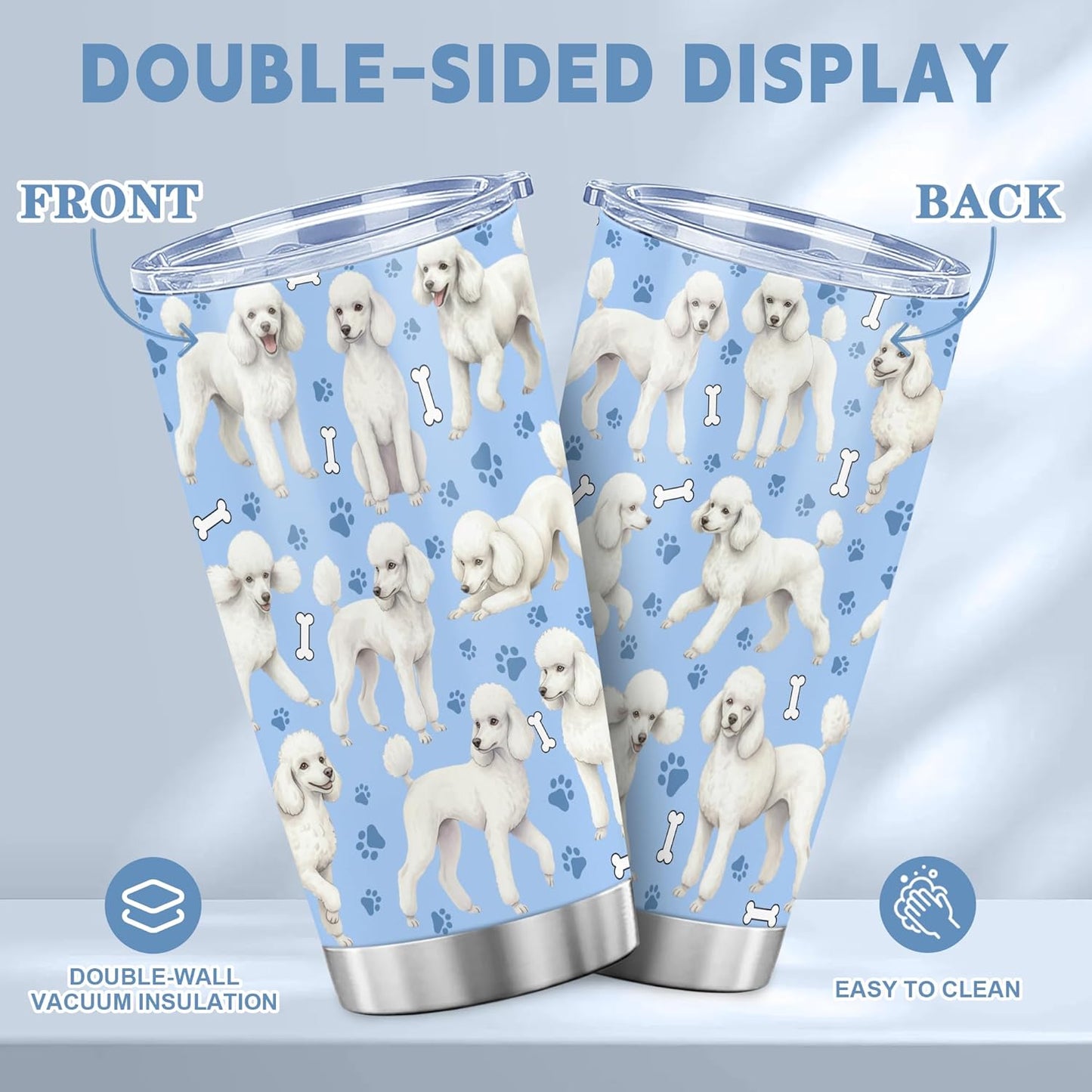 Beagle Gifts for Women Men, 40oz Stainless Steel Insulated Tumbler Travel Cup Mug, Funny and Unique Beagle Gifts for Dog Lover - Colors A