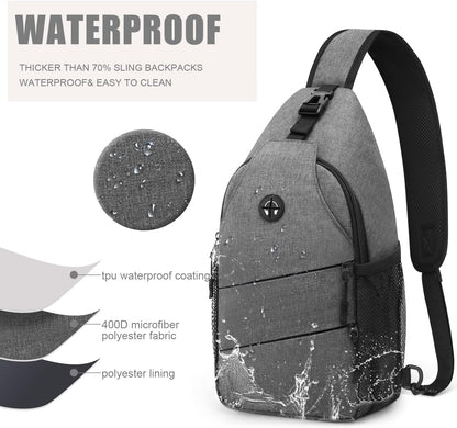 Pritent Crossbody Bags for Women Men Trendy Sling Bag Backpack Casual Chest Bag with Convertible Shoulder Strap