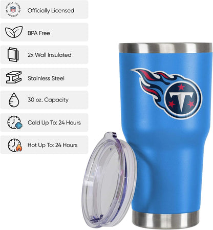 FOCO NFL Team Logo 30oz Insulated Stainless Steel Travel Mug Tumbler