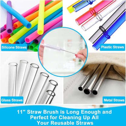 XANGNIER 5 Pcs Water Bottle Cleaner Brush Set for Owala 24oz/32oz/40oz Cup,Multifunctional Bottle Brush and Long Straw Cleaner Brush,Cleaning Kit for Owala/Stanley/Yeti Tumbler Cup Accessories