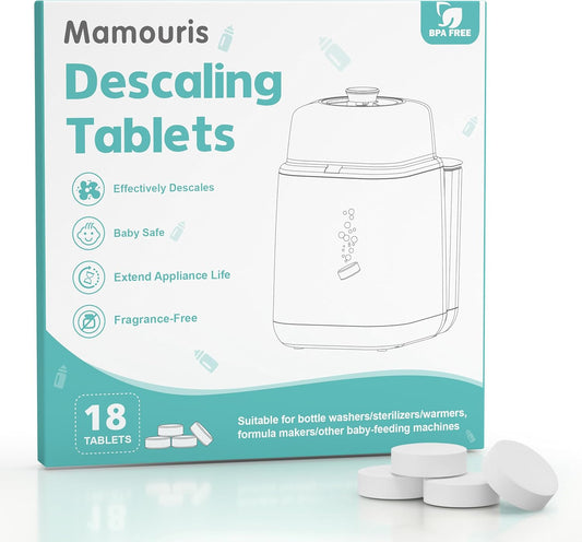 Descaling Tablets for Bottle Washer & Warmers: 36 Count Descaler Tablets Removes Limescale & Milk Residue, Citric Acid Cleaner Compatible with Momcozy Baby Brezza Grownsy Papablic Baby Bottle Washer