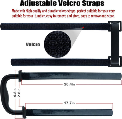 11 Colors Anti-Slip Adjustable Tumbler Cup Handle Fit 20 Oz to 44 Oz of YETI, RTIC, Ozark Trail, Simple Modern, SIC, SUNWILL, Tervis and More Brand Travel Tumbler Cup Mug NO Brand Limitid Black