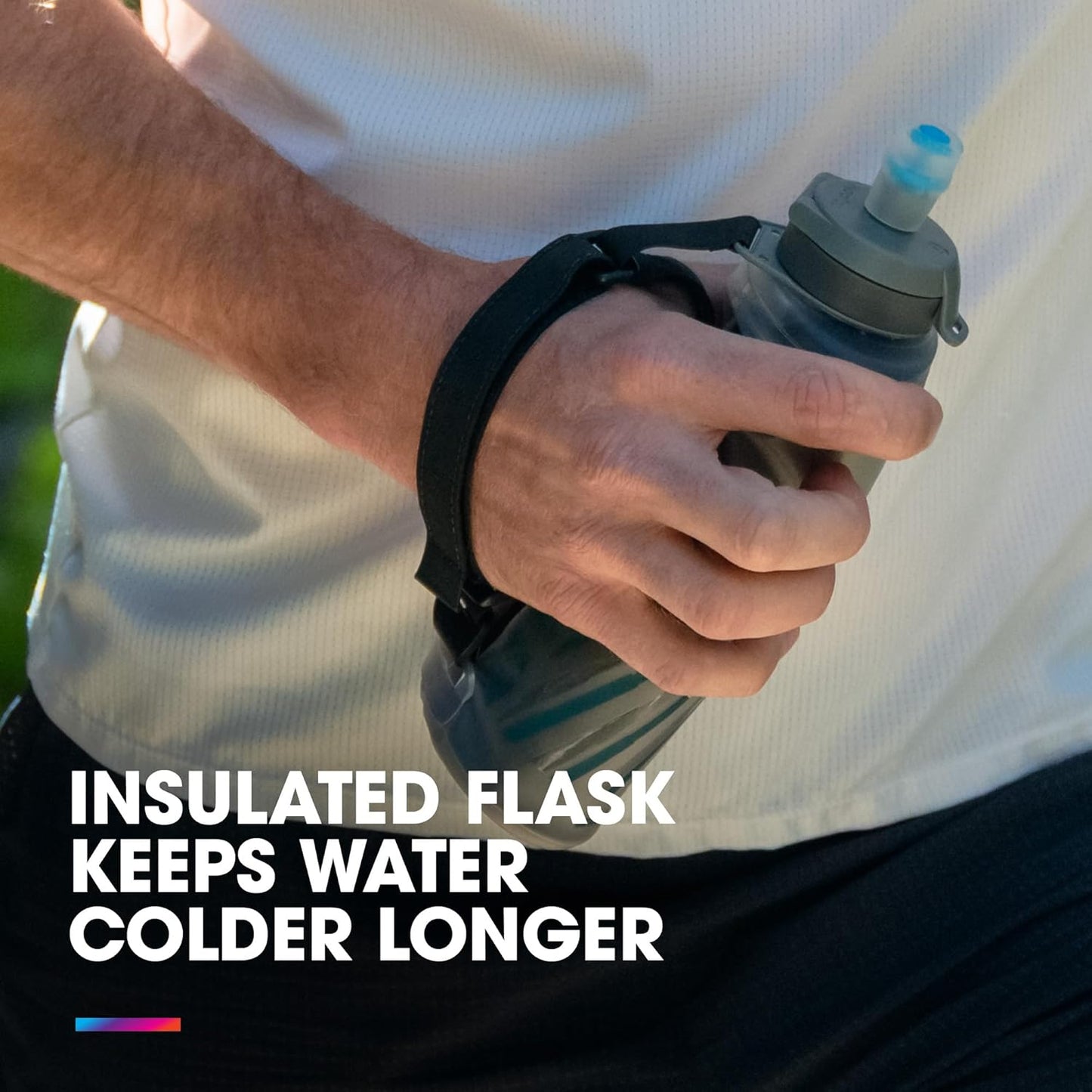 HydraPak SkyFlask Speed - Collapsible Handheld Running Water Bottle (350ml, 500ml, 500ml Insulated) - Adjustable Strap, Lightweight, Spill-Proof Cap | Collapsible