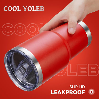 30 oz Tumbler with Lid Stainless Steel Tumblers Vacuum Insulated Cup Reusable Powder Coated Travel Mug Double Wall Leak Proof Portable Cups Keep Cold Drinks for 12 Hours, Stainless, 1 Pack