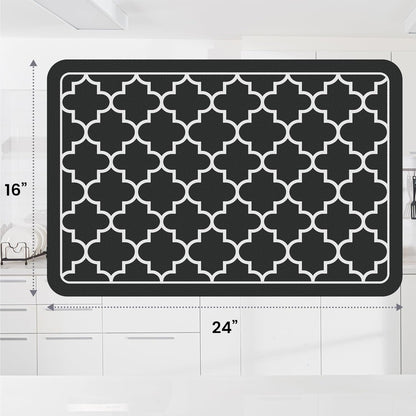 WISELIFE Dish Drying Mat Super Absorbent Drying Mat Large Dish Drying Mats for Kitchen Counter Easy Clean Dish Mat Kitchen Drying Mat15"x 18" Stylish Grey