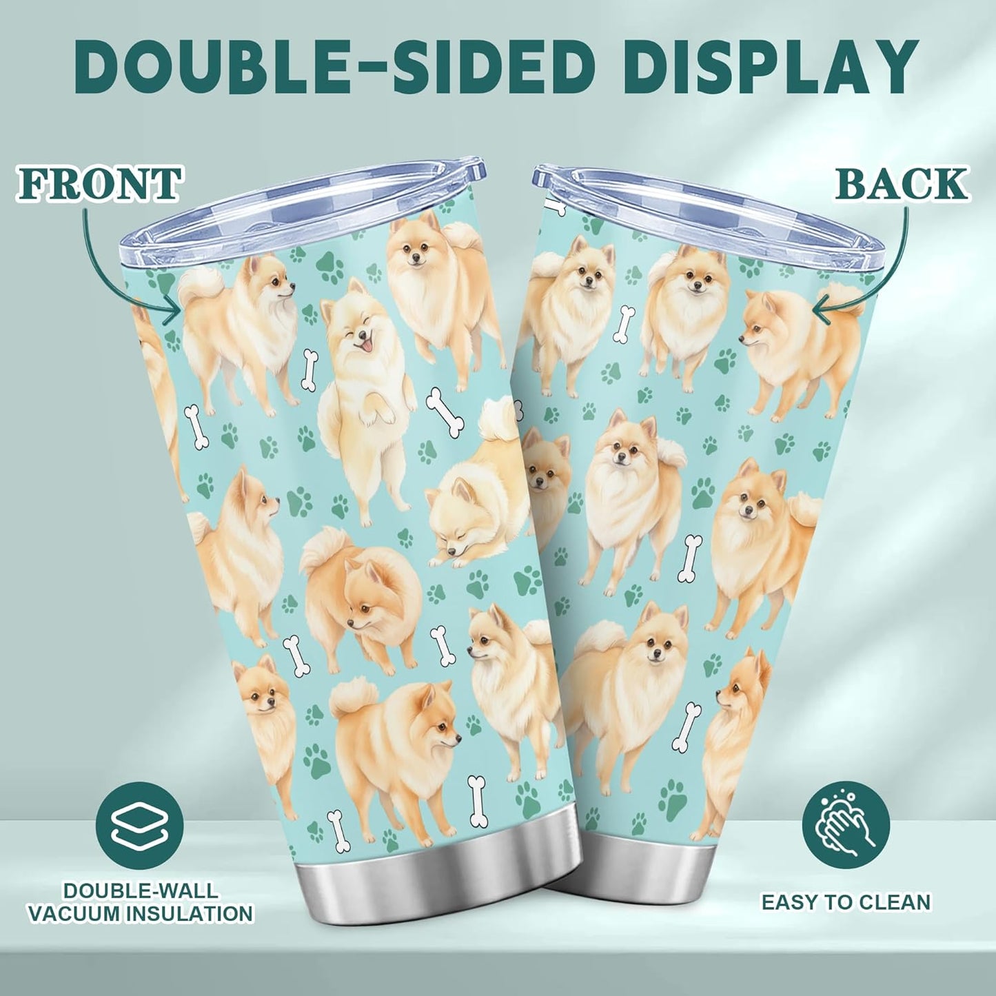 Beagle Gifts for Women Men, 40oz Stainless Steel Insulated Tumbler Travel Cup Mug, Funny and Unique Beagle Gifts for Dog Lover - Colors B