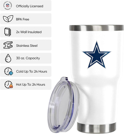 FOCO NFL Team Logo 30oz Insulated Stainless Steel Travel Mug Tumbler