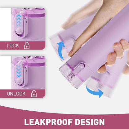5oz Small Water Bottles with Straw, Mini Water Bottle with One-Hand Open Design, Leak-Proof Locking Lid for Hot&Cold Drinks, Small Travel Water Bottle - 100% Leakproof for School, Travel...(Mint)