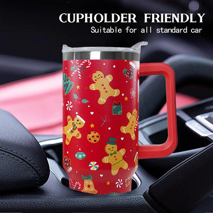 Ceovfoi 40 oz Pickleball Coffee Mug Vacuum Insulated Travel Tumbler with Handle, Lid & Straw - Perfect Pickleball Gifts for Players, Coaches, Lovers | Pickleball Accessories