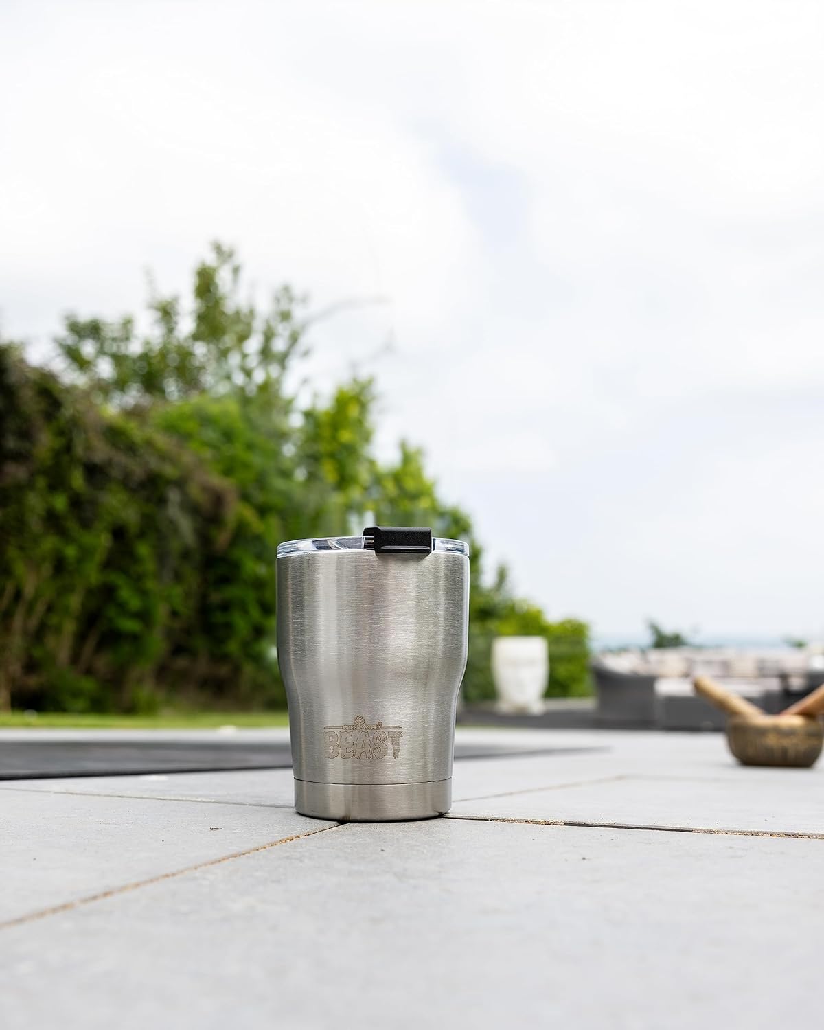 Beast 10 oz Tumbler Stainless Steel Vacuum Insulated Coffee Ice Cup Double Wall Travel Flask (Arctic White)