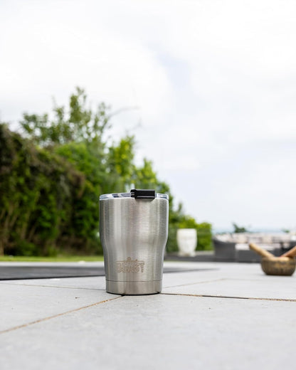 Beast 10 oz Tumbler Stainless Steel Vacuum Insulated Coffee Ice Cup Double Wall Travel Flask (Arctic White)