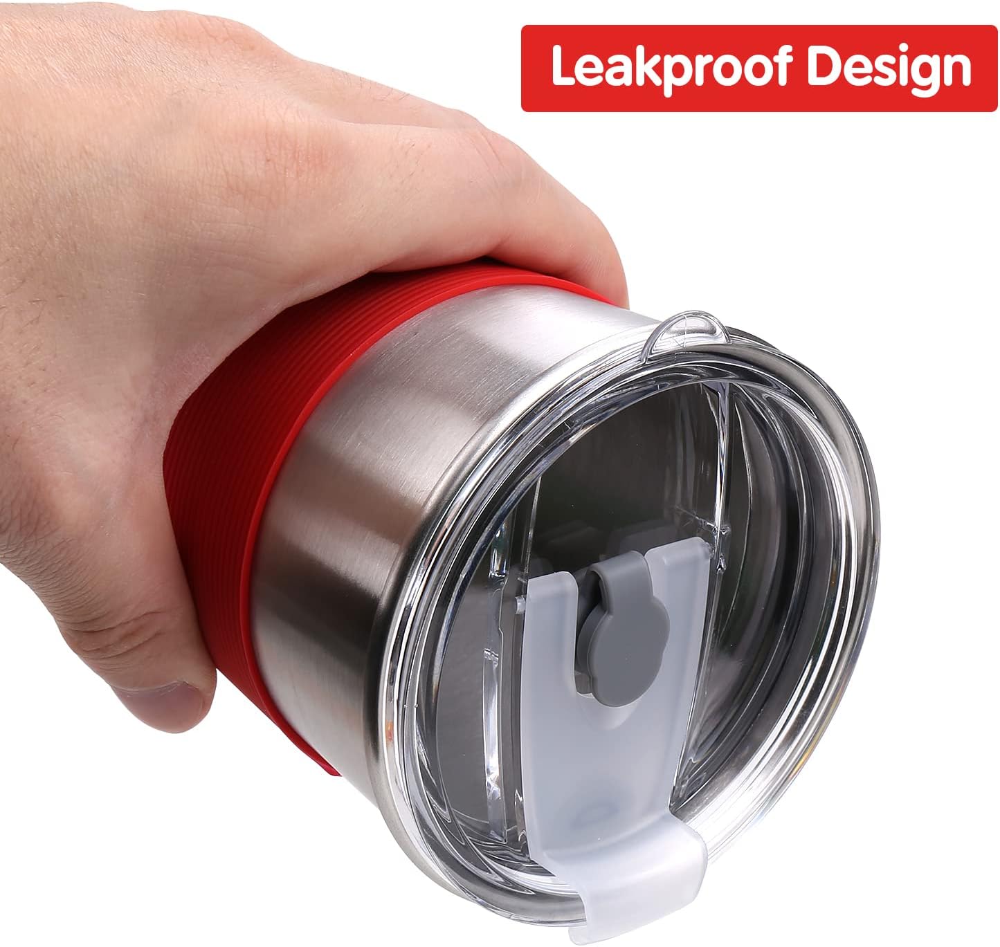 Water Tumbler with Lids, 6 Pack Stainless Steel Spill Proof Reusable Stacking 16oz Drinking Cups with Lids for Kids and Adults