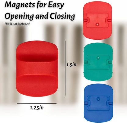 Magnetic Slider Replacement for Yeti Tumblers | 3 Pack Magnetic Lid Sliders, Compatible with 10oz, 16oz, 20oz, 26oz, 30oz Yeti Cups | Durable, Reusable, Colorful, Easy Snap-In Installation