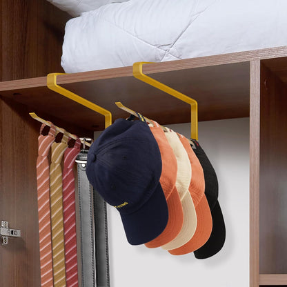 Tumbler Lid Organizer, Horizontal Tumbler Lid Storage Hook Up to 10 Lids, Space Saving Cup Lid Holders Under Cabinet Tumbler Lid Hook for Kitchen Organizer and Storage,Hanging Paper Towel Rack Hanger