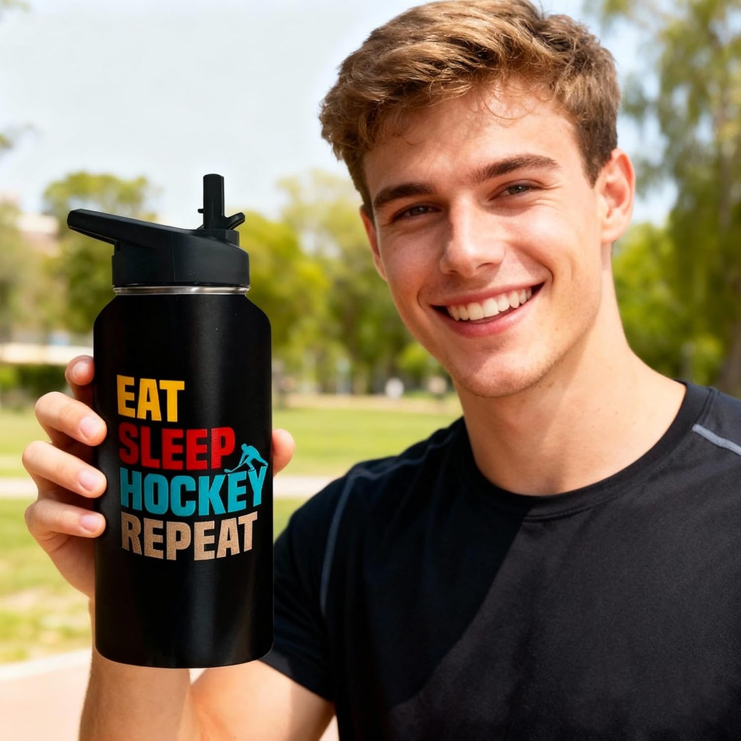 32oz Pickleball Water Bottle Insulated Vacuum Stainless Steel Tumbler Travel Mugs With Straw for Game Sport,Pickleball Accessories
