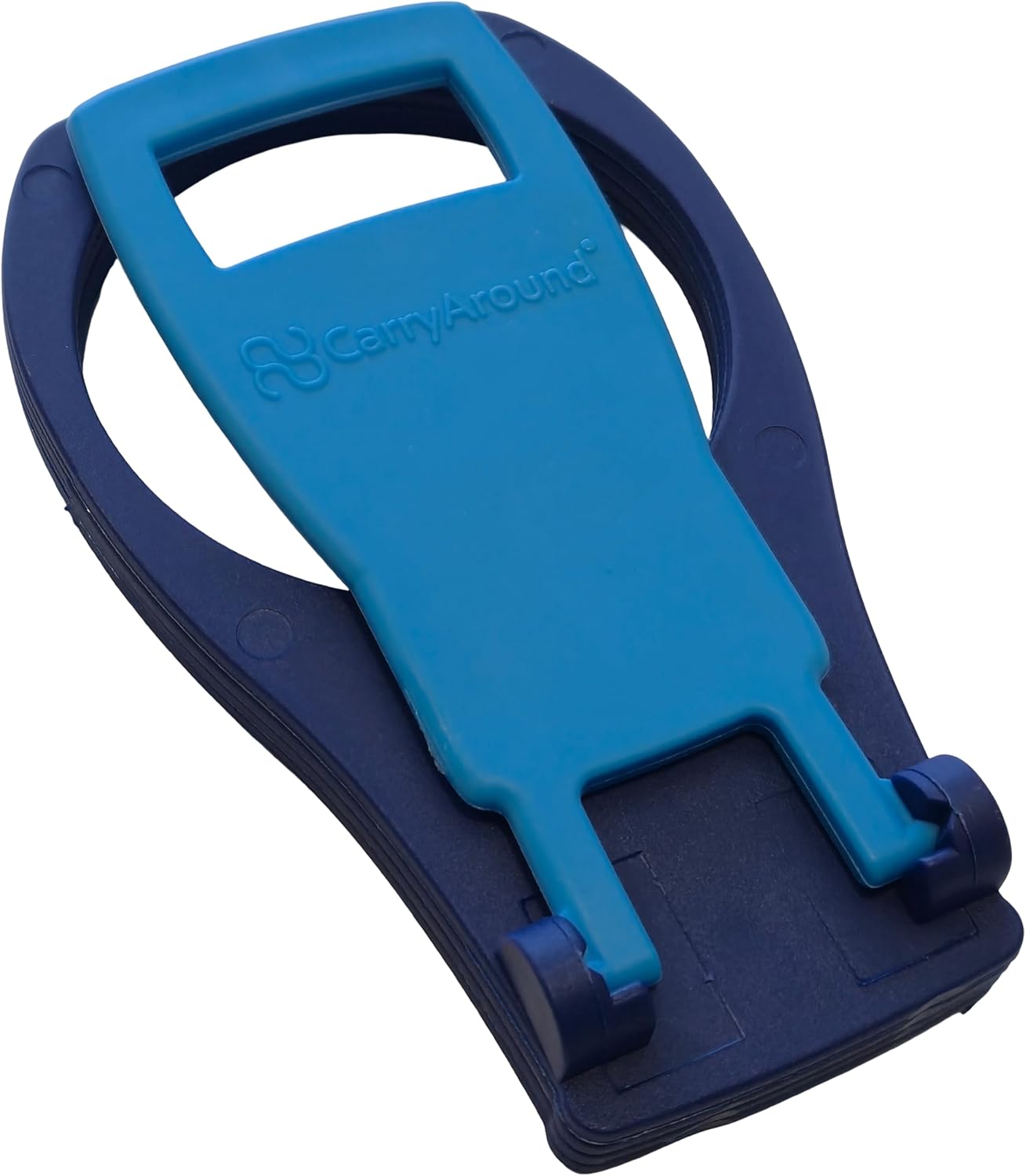 CarryAround Fold Away Cup Carrier/Caddy [Made in UK] (Blue) Take-Out Coffee Soft Drink Pint Beer Beverage Holder, Sturdy Reusable Pocket Size, Festival Sports Gigs - Easy & Safe 2,3,4 Cups